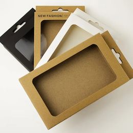 Universal Mobile Phone Case Package Paper Kraft Brown Retail Packaging Box voor 7SP 6SP 8SP 175x105x17mm U0330