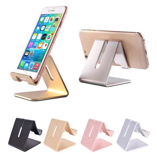 Soporte universal de escritorio para tableta y teléfono móvil, soporte de Metal de aluminio para iPhone 15 14 13 12 Mini 11 Pro Xr Xs Max Samsung S22 S21 S30 A33 A72, teléfono inteligente, tabletas y portátiles