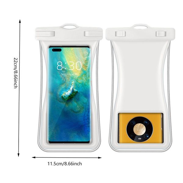 Teléfono móvil universal Bolsa impermeable transparente de tres capas Pesca de playa a la deriva a la deriva bajo el agua de 7.2 pulgadas Bolso seco