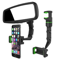 Support de téléphone à montage universel multifonctionnel rotation à 360 degrés supports de suspension de rétroviseur de voiture pour support gps de smartphone 2978022