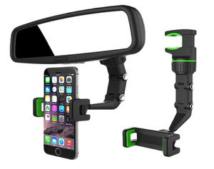 Universal Mount Telefoonhouder Multifunctioneel roteren 360 graden auto achteruitkijk spiegelophangers voor smartphon GPS -beugel 9432231