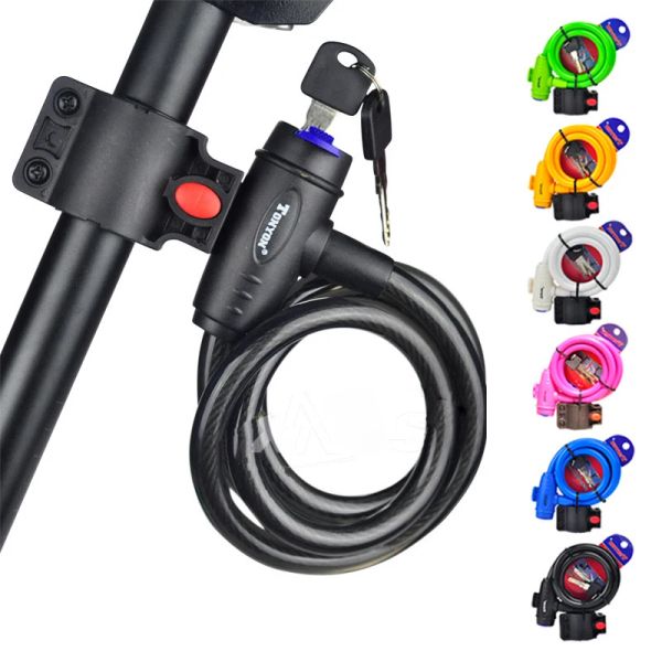 Lock de bicicleta de montaña universal cerradura de bicicleta con cerradura de anillo de alambre para moscas muertas accesorios para ciclismo cerraduras de bicicleta