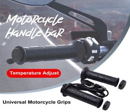 Universele nieuwe motorfietsverwarmde handgrepen 22 mm elektrische gevormde staaf handgrepen ATV -warmers aanpassen Temperatuurstanduur9834263