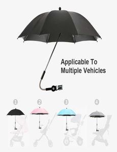 Universele parasol voor kinderwagens en buggy's Kinderwagenparaplu voor zon en met regenhoes Zonwering Wandelwagenparaplu H10152096334
