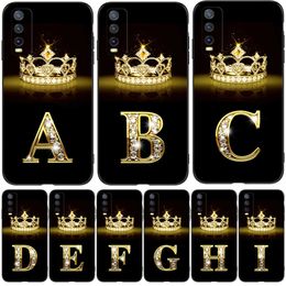 Voor ViVo Y20 Y20S Y20i Y20G Y12S Y11S Y20A Y30 Y30G Y20SG IQOOU1X Case Phone Back Cover Zwart Tpu Case gouden Letters