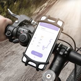 Universal Telefoon Siliconenhouder Bicycle Motorfiets Mobiele Buckle Pull niet-slip verstelbare fietshandgreep GPS Mount Barracket Stand