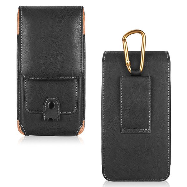 Funda de teléfono de cuero universal de la bolsa para iPhone XS 11 Pro Max 6 7 8 Plus Bolsa de cintura Cinturón magnético Cinta de la funda