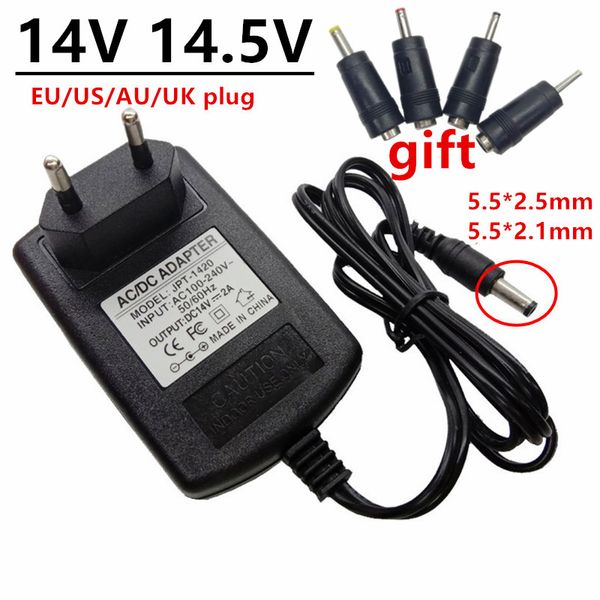 Adaptador de fuente de alimentación universal 14V 14.5V Adaptador de CA/DC 110V 220V a 14 14.5 V Volt Adaptador 4pcs enchufe enchufe cabezal