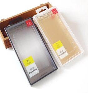 Boîte de colis de vente au détail Universal PVC Plastic Vide Boîte de téléphone portable Boîtes d'emballage pour Samsung S8 Note 8 iPhone X 8 7 6S Plus8499827