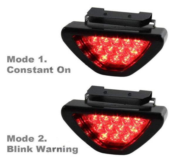 Universal rojo coche vehículo 12 LED freno trasero DRL luz de freno estroboscópico Flash niebla Lamp8353524