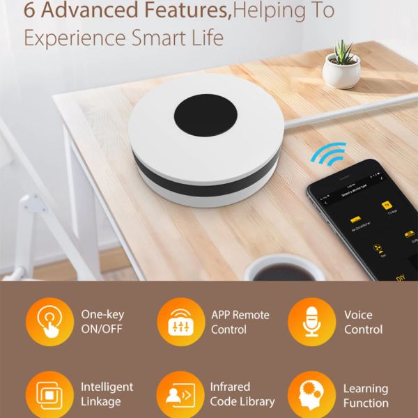 UNIVERSAL REMOTO WIFI IR CONTROL HUB Smart Home Voice Control para Alexa Google Home One para todos los controladores remotos WiFi de infrare