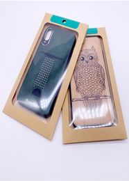 Embalaje minorista universal Minorista Kraft Paper Bag Packing para iPhone 12 Pro Max Case de teléfono Fit S20 Note20 Ultra Cell Shell Cover AS3006060456