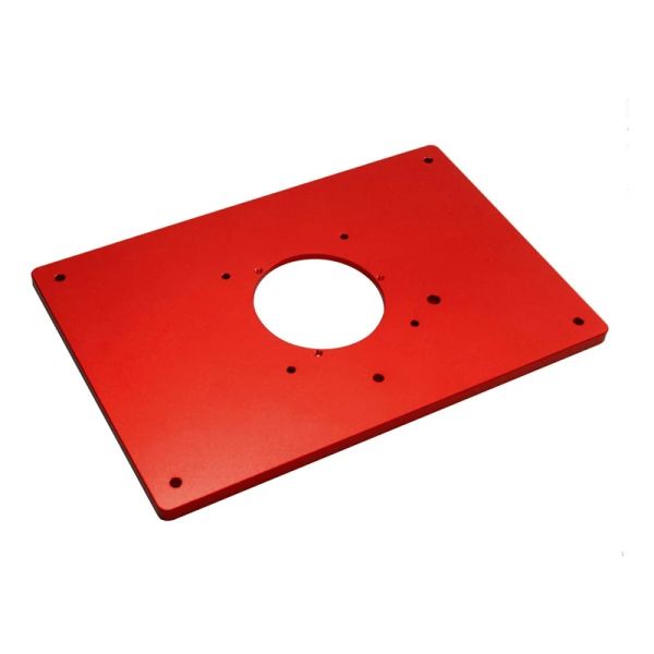 Sierras de mesa de enrutador universal Bancos de inserción Kit de placa base de placa de tablero rojo Máquina de recorte Sierras de carpintería de carpintería