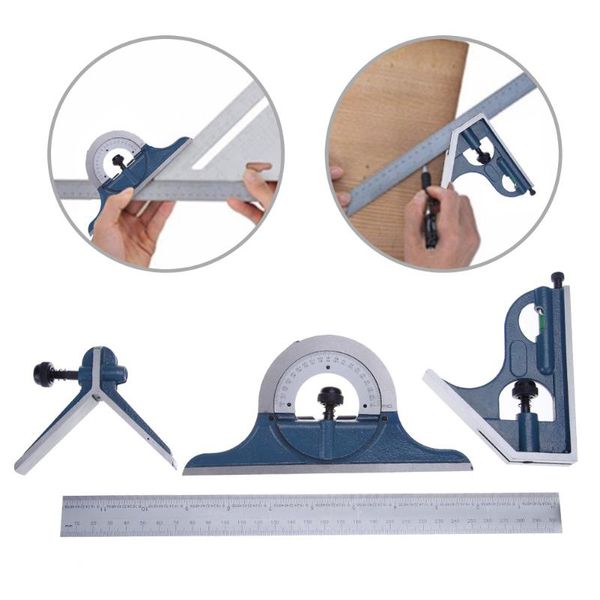 Freeshipping Ensemble de règles universelles Combinaison de rapporteur carré Combinaison d'angle droit Ensemble de règles de rapporteur carré Outils de mesure