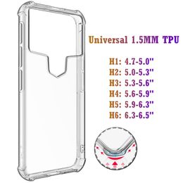 Étuis universels d'absorption des chocs Anti-coup souple TPU clair Transparent coussin d'air étui antichoc pour iPhone Samsung MOTO Huawei XiaoMi RedMi LG OnePlus