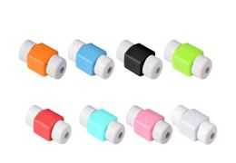 Universal Silicone Cable Saver Protectors Siliconen USB -lader Kabel Aartelefoon Draadbeveiligingsbeveiligingskleur voor iPhone 7 6s 5 SE3634765