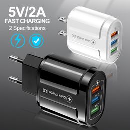 Universal Smart Quick Chargers QC3.0 Adaptateur de chargeur mural US US pour l'iPhone 7 8 x 11 12 13 14 Samsung Android Phone mp3 PC