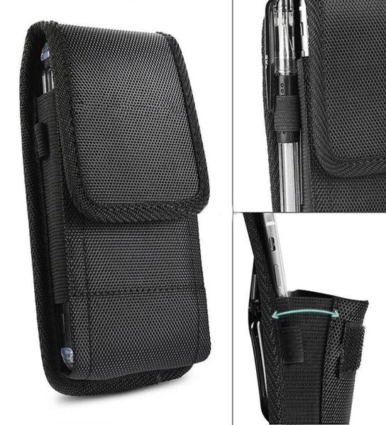Étui de ceinture en nylon universel pour téléphone portable, pochette en cuir pour iPhone 11 pro max XS MAX X XR 7G 8G Samsung9348396 de 3563 pouces