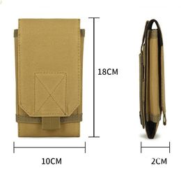 Universele Sport Oxford Riem Clip Holster Mobiele Telefoon Case Covertas Fanny Heup Pouch voor Mobiele Taille Taille Pack Tassen Tactische Leger Molle Tool Cover Packs