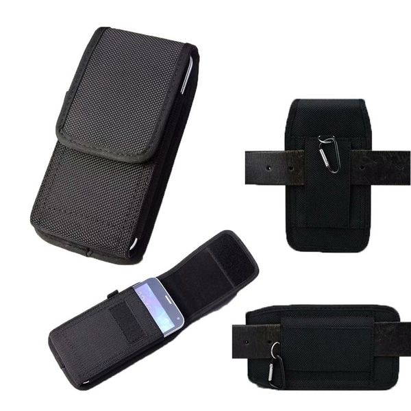 Universal Sport Travel Senderismo Camping Estuches resistentes Nylon Cintura vertical Bolsa de transporte para teléfono de 3.5-6.8 pulgadas iPhone 12 Pro Max Samsung S21 Ultra Huawei MOTO LG