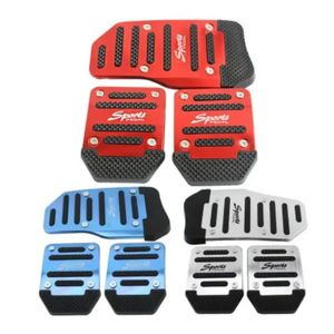 Kit de Pedal de coche antideslizante deportivo Universal, serie Manual, cubierta de pastilla de freno, 3 unids/set, piezas de repuesto para automóviles, pedales