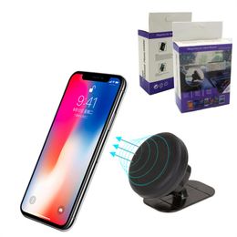 Soporte universal para montaje en automóvil magnético Stick On Dashboard para teléfonos celulares y mini tabletas con rápido ajuste rápido para iPhone, teléfono celular, Samsung