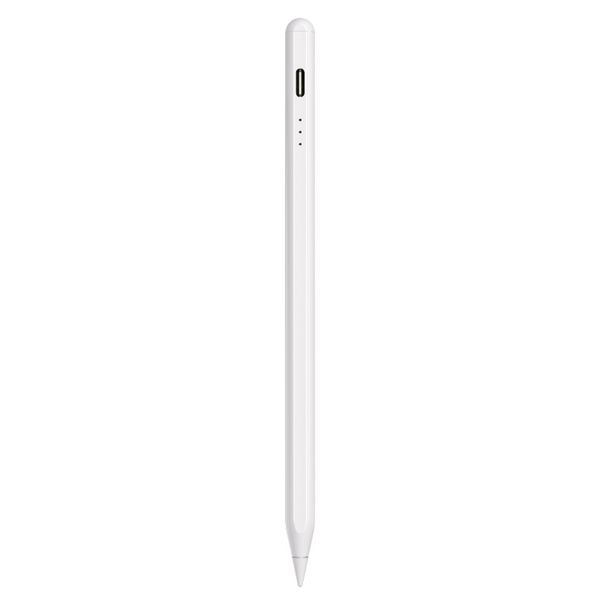 Stylet universel pour Android IOS Windows Stylet tactile capacitif pour iPad Apple Pencil pour Huawei Xiaomi Stylet pour tablette, blanc pur, simple, chargement