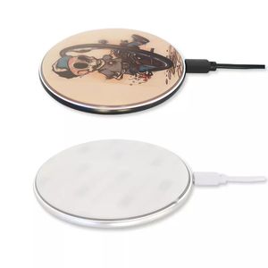 Chargeurs de téléphone sans fil universels à sublimation Logo personnalisé Charge rapide Pad de forme ronde B224