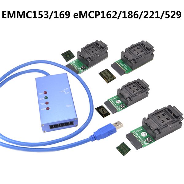 Freeshipping Enchufe de prueba universal EMMC153 / 169 eMCP162 / 186/221/529 compatible con muchos chips eMMC emcp diferentes recuperación de datos de teléfonos Android