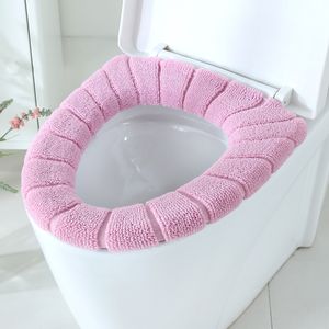 Universele toiletbrilhoes Winter Warm Soft WC-mat O-vormig badkamerkussen met handvat Winter Warm houden Badkameraccessoires