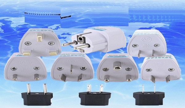 Adaptador de viaje Universal Au US EU to UK Adapter Converter 3 pin CA Conector de enchufe de alimentación listo para enviar 7356666