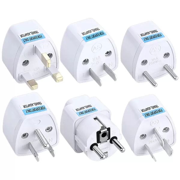 Adaptador de viaje universal UE EE. UU. AU a Reino Unido Enchufe de alimentación de CA Cargador Adaptador Convertidor 250V 10A Enchufe