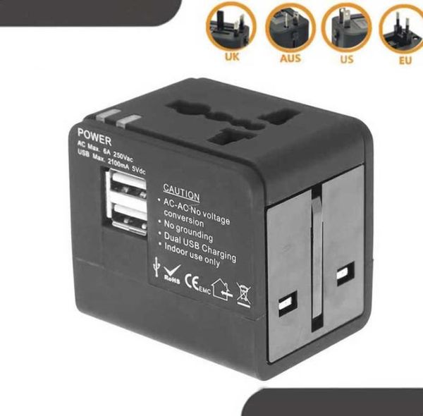 Adaptateur de voyage universel, adaptateur secteur, prises électriques, adaptateur convertisseur, prise de voyage USB, convertisseur de chargeur de puissance 4489118