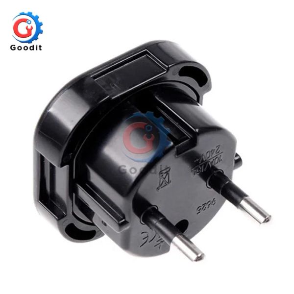 Universal Travel UK to UE Euro Plug AC Adaptor Adaptter Converter Converter Black Power Purg Adapter Connecteur