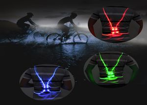 Unisexe Unisexe Angel Visibility Security LED Fiber Optic Night Running Riding Cycling Vest Couleur Luminal Reflective Vest6792898