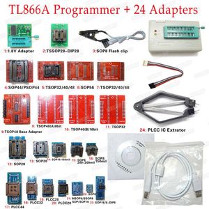 Freeshipping Universal USB-programmeur TL866A EPROM Flash BIOS 24 Adapters Extractor Clip / 100% origineel