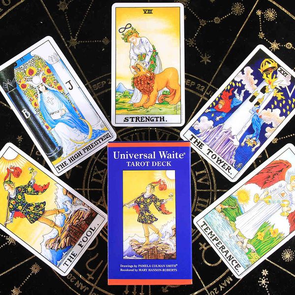 Universal Waite Tarot Deck 78 s pour débutants Set Divination 78 Full Color Card Game Board Toy Popular