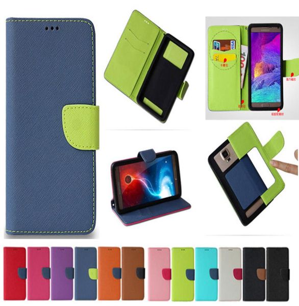 Fundas tipo billetera universales Funda de cuero con tapa de PU de 49 a 60 pulgadas Funda de TPU con ranura para tarjeta de crédito para iPhone Samsung OPPO OnePlus XiaoMi4015895