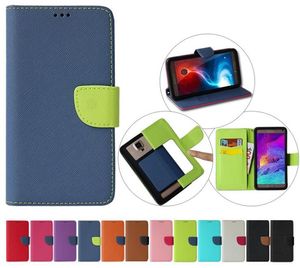 Portefeuille universel Pu Flip Leather Case avec carte de crédit Flip Phone Case de 3,5 pouces à 6,9 pouces pour iPhone 14pro Max Samsung Huawei