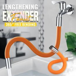 Rallonge de robinet salle de bain 360 ° Rotation ajuster les tuyaux de robinet de flexion Tube d'extension universel anti-éclaboussures pour lavabo