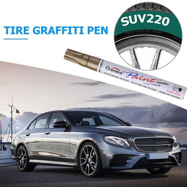 Universal imperméable de voiture pneu de voiture markeur de peinture permanente stylo graffiti Marker huileux Couverture forte pour le verre en bois en métal en caoutchouc