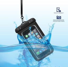 Universal Waterproof Cell Phone Cases For Smart Mobile 47inch 55Inch Outdoor PVC Plastic Dry Case Bag Swimming Cellphone Protect7255236