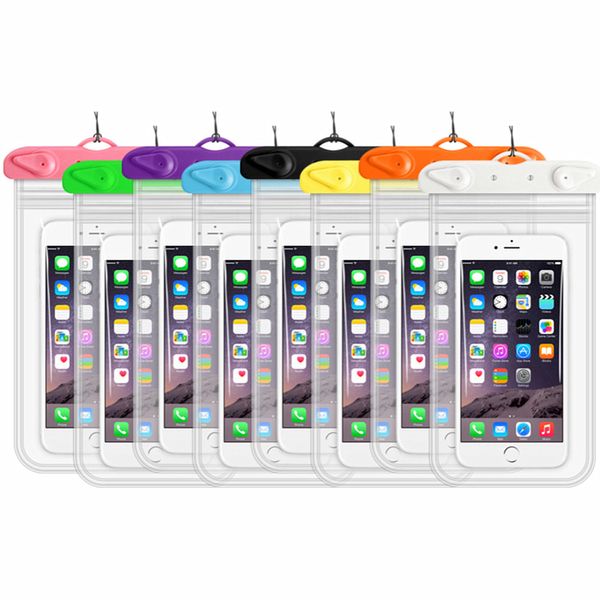 Sacs universels de poche de cou de cellules pour iPhone X XR XS 8 7 Plus Samsung S7 bord S8 S9 Plus étui étanche scellé téléphones mobiles