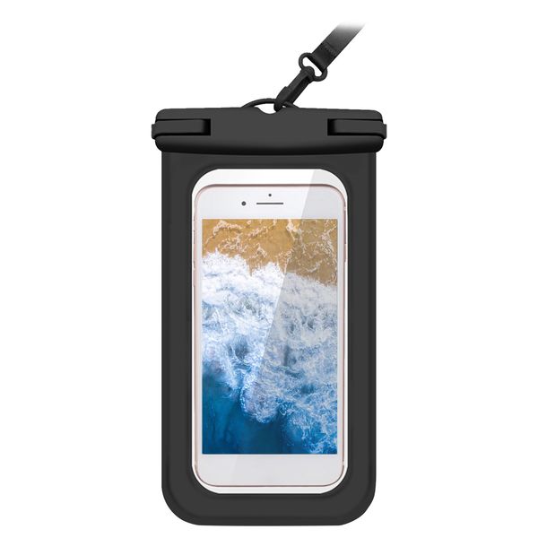 Piste de boîtier de téléphone imperméable universel pour iPhone 13 12 11 Pro Max XS Max Samsung Galaxy S22 Sacs secs pour téléphone portable pour la piscine de natation