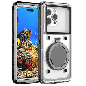 Universele waterdichte zelfcontrole snorkelen onderwater duiken fotografie touchscreen case voor iPhone 15 14 13 11 12 Samsung S24 A14 A15 A25 A35 LG Google Xiaomi MOTO