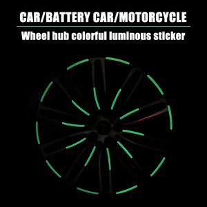 Universal Wheel Tire Night Fluorescent Color Sticker pour le vélo de vélos de moto RIM AVERTISSE