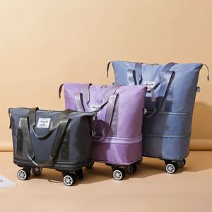 Sac de voyage à roue universelle pour vêtements, sac polochon pour hommes et femmes, valise à séparation sèche et humide, sac de voyage 231226