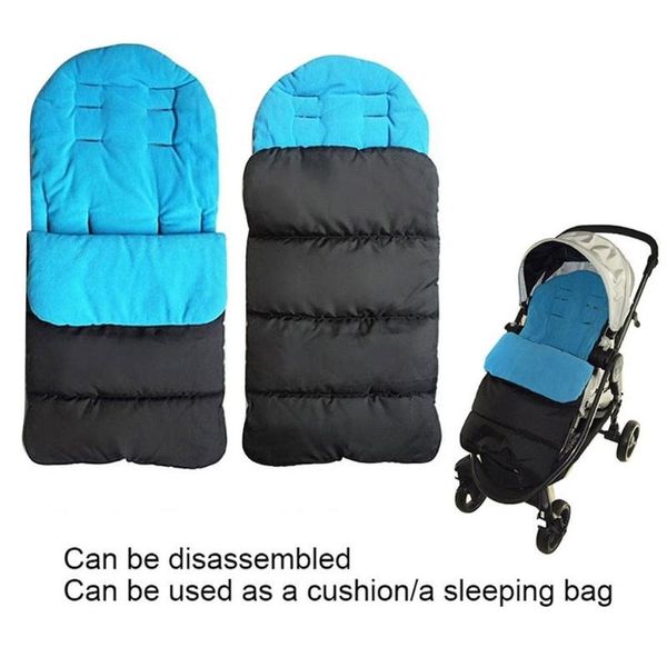 Universal inverno bebê criança footmuff aconchegante dedos avental forro carrinho de bebê sacos de dormir à prova de vento quente grosso algodão pad1218m