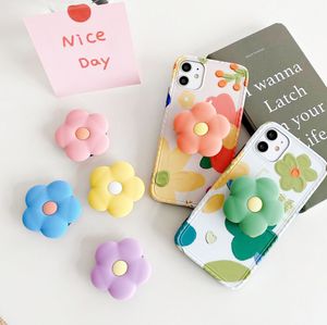 UniversalCute pliable fleur téléphone portable support de prise anneau pli doigt poignée Tok support de bureau supports de support