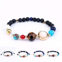 Bracelet Universe Galaxy acht planeten in het zonnestelsel Star Stone kralen armbanden armbanden voor vrouwelijke mannen mode sieraden